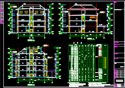 四层框架结构综合办公楼建筑施工图 - 土木工程网